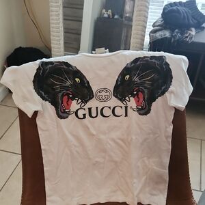 Gucci Kids White Panther Graphic T-Shirt